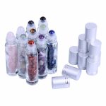 10-Piece Essential Oil Gemstone Roller Bottle Set