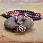 108 Japamala Rhodonite Mala