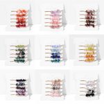 5 Healing Reiki Quartz Barrettes Set