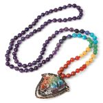 7 Chakra Crystal Diffuser Necklace