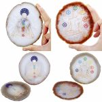 7 Chakra Engraved Agate Slice