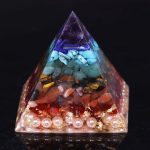 7 Chakra Healing Orgonite Pyramid