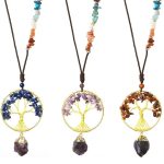 7 Chakra Tree of Life Crystal Necklace