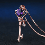 Amethyst Key of Transformation Necklace