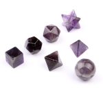 Amethyst Platonic Solids Sacred Geometry Set