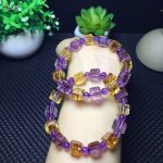 Ametrine Cube Beads Bracelet
