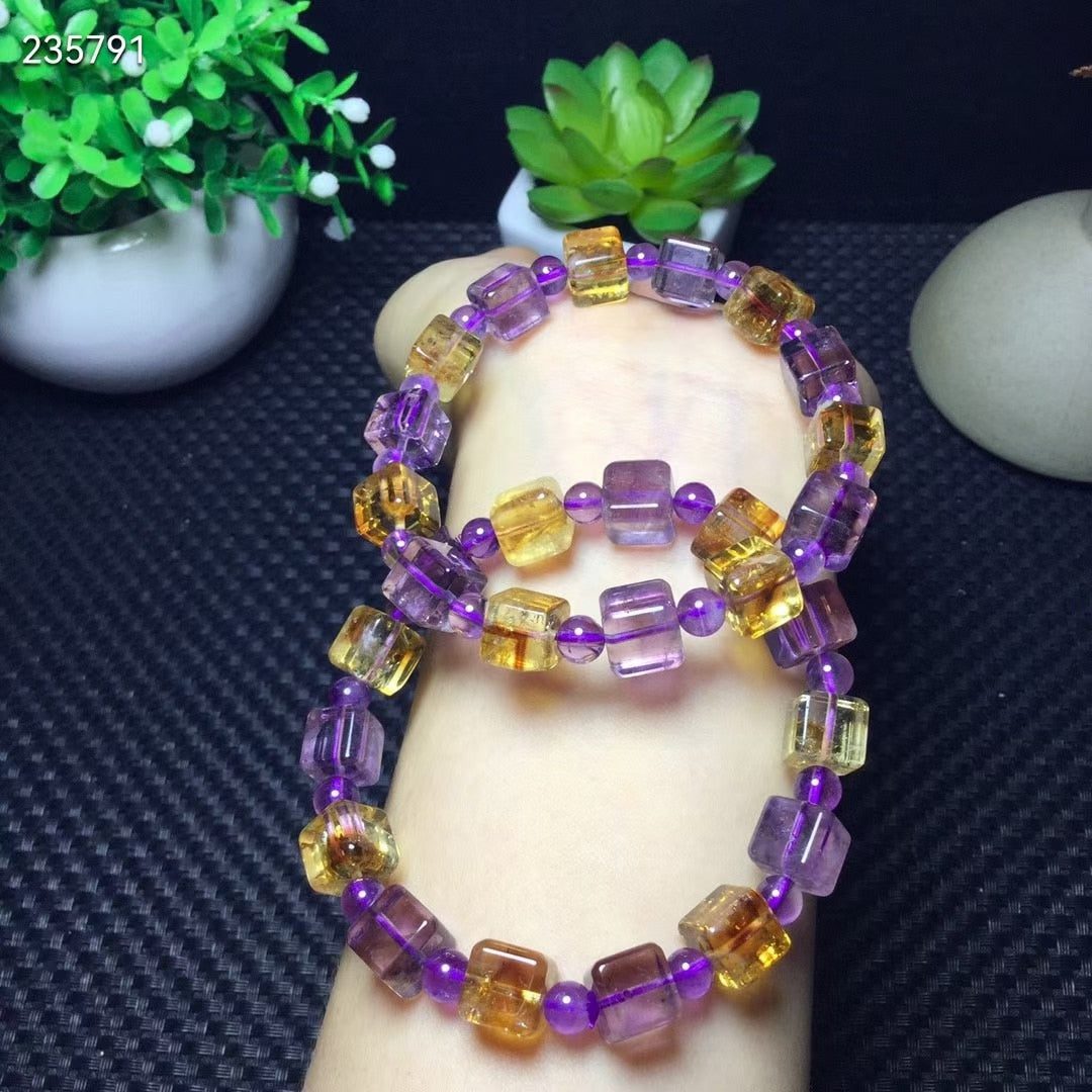 ametrine-cube-beads-bracelet.jpg Ametrine Cube Beads Bracelet - Image 1