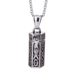 Antique Silver Ethnic Prayer Box Pendant Necklace