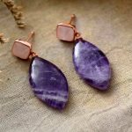 Athena’s Love Amethyst And Rose Quartz Earrings