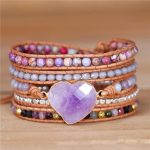 Balanced Love and Passion Amethyst Wrap Bracelet