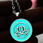 Beautiful Glowing Lotus Pendant Necklace
