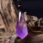 Brazilian Natural Amethyst Raw Stone Drop Faceted Pendant（Only pay for the shipping fee. The product is free.）