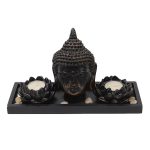 Buddha Lotus Flowers Candle Holder