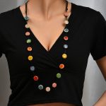 Ceramic Vintage Bead Long Necklace