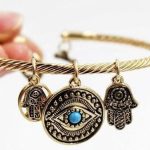 Charming Hand of Fatima Blue Evil Eye Bracelet