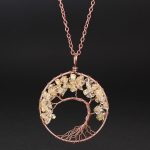 Citrine Tree Of Life Copper Pendant