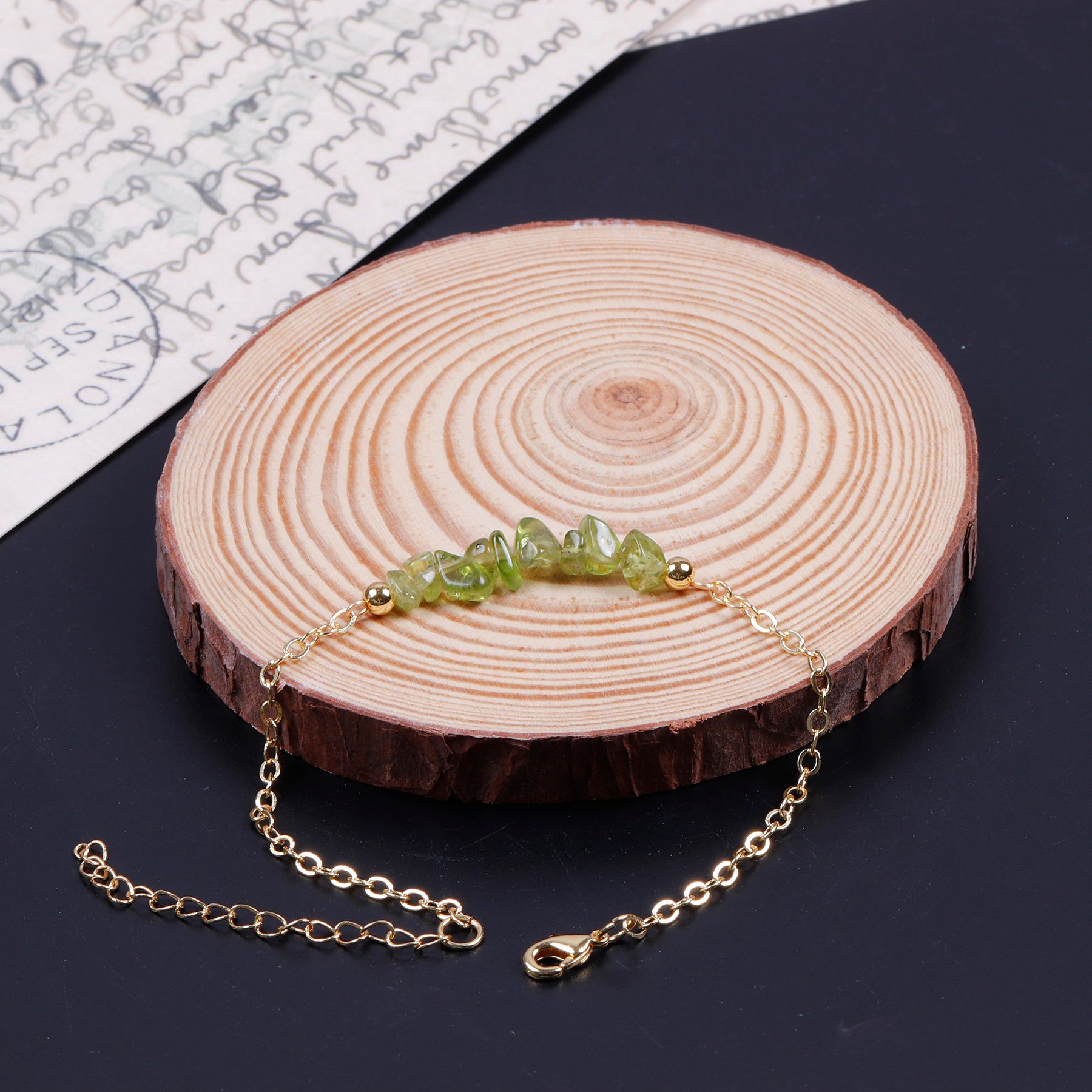 cleopatras-treasure-peridot-bracelet-earrings-set.jpg Cleopatra’s Treasure Peridot Bracelet & Earrings Set - Image 1