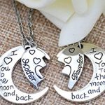 Crescent Moon Pendant Necklace Set