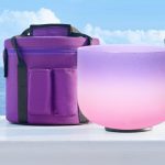 Crown Chakra Frosted Crystal Singing Bowl Set