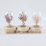 Crystal Money Tree with Glass Cover