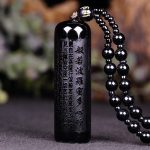 Divine Protection Obsidian Sutra Necklace