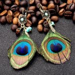 Empress Peacock Feather Earrings