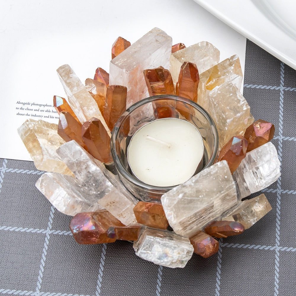 energy-cleansing-calcite-crystal-candle-holder.jpg Energy Cleansing Calcite Crystal Candle Holder - Image 1