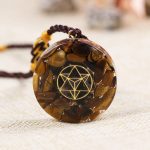 Energy Patch Tiger Eye Pendant Necklace