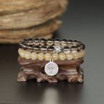 Eye of Horus Citrine and Smokey Quartz Set