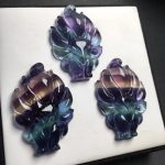 Fluorite Fox Fairy Pendant