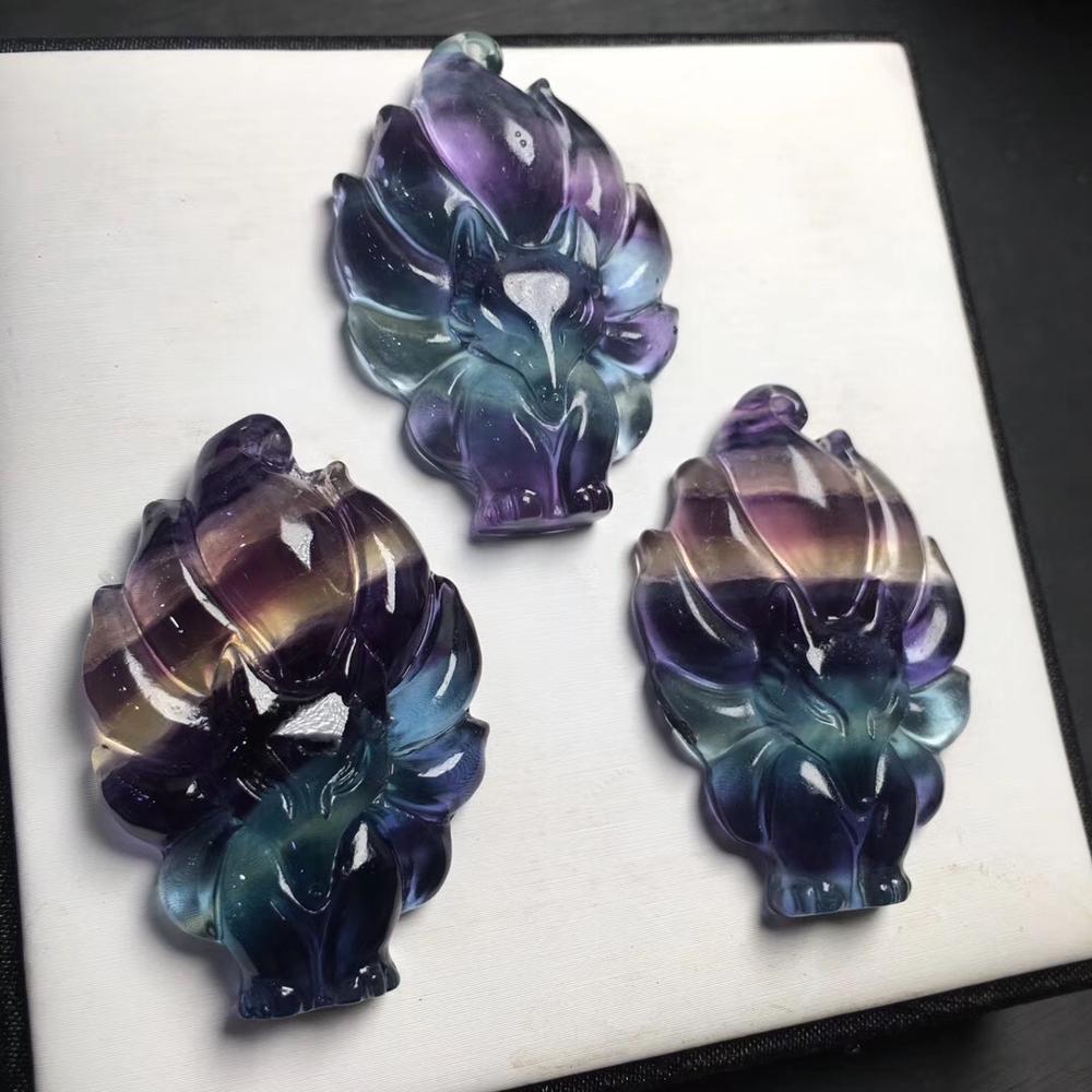 fluorite-fox-fairy-pendant.jpg Fluorite Fox Fairy Pendant - Image 1