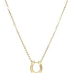 Gold Dipped Horseshoe Pendant Necklace