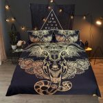 Golden Elephant Bedding Set