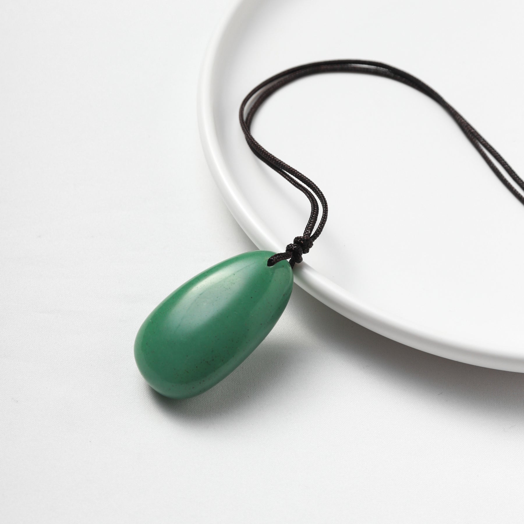 green-aventurine-drop-necklace.jpg Green Aventurine Drop Necklace - Image 1
