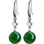 Green Jade Drop Earrings