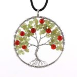 Green Peridot Tree Of Life Pendant
