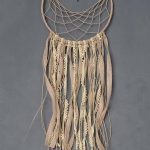 Half Weave Lace Dream Catcher with Natural White Stone Charm
