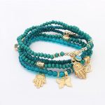 Hamsa and Evil Eye Multilayer Beads Bracelet