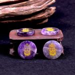 Hamsa Hand Amethyst Palm Stones