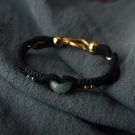 Handmade Braided Rope Dongling Jade Bracelet
