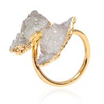 Handmade Druzy Open Ring