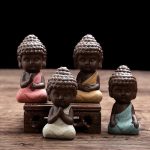Handpainted Ceramic Little Buddha Figurine