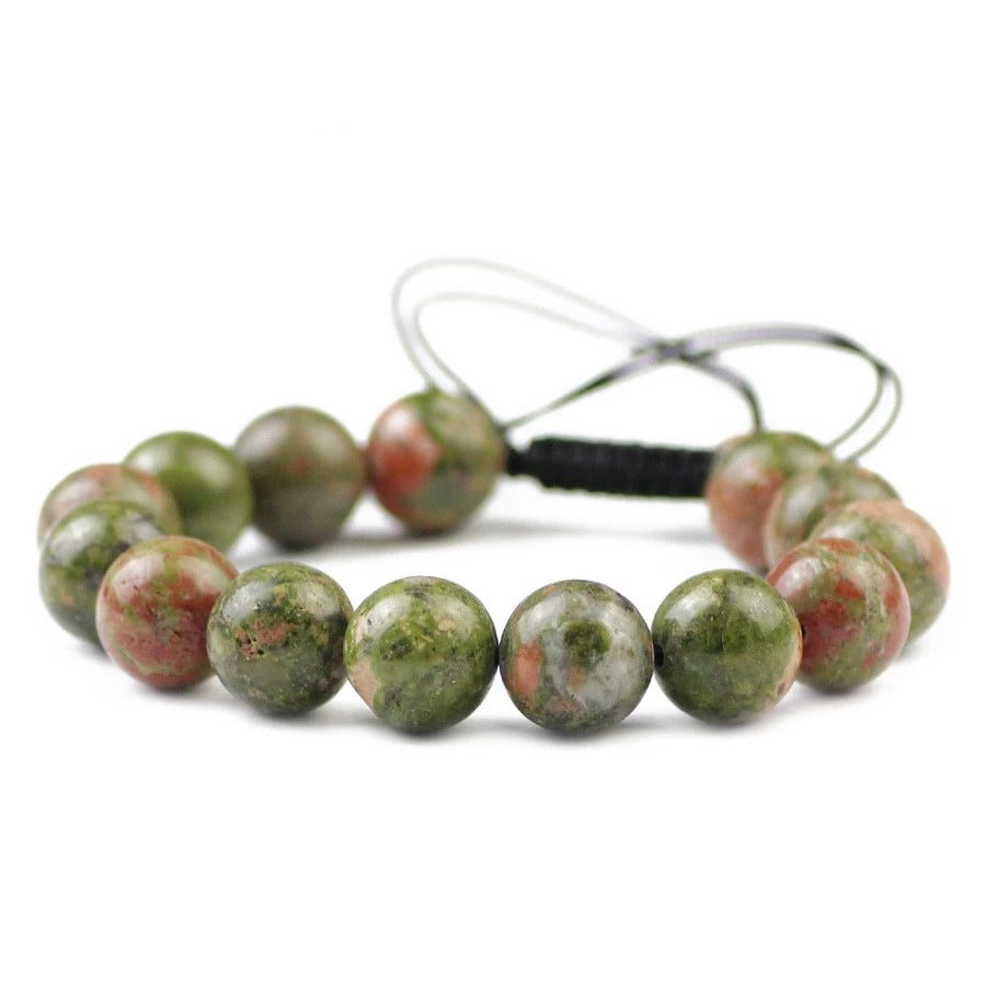 healing-and-balancing-unakite-jasper-bracelet.jpg Healing and Balancing Unakite Jasper Bracelet - Image 1
