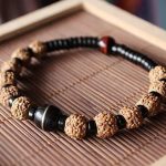 Himalayan Rudraksha and Coconut Tiger Eye Bracelet