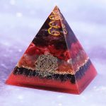 Infinite Creation Garnet Orgonite Pyramid