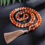 Inner Courage Orange Agate 108 Mala