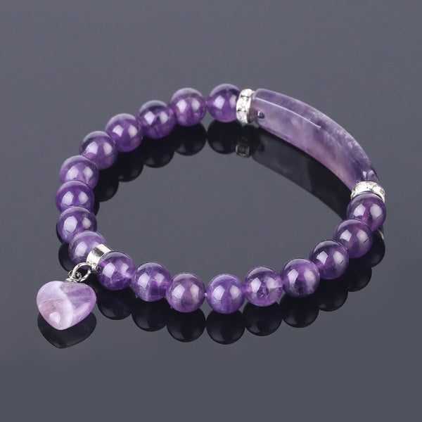 intuitive-heart-amethyst-bracelet.jpg Intuitive Heart Amethyst Bracelet - Image 1