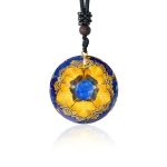 Lapis Lazuli With Lotus Flower Necklace
