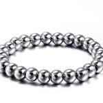Limited Edition High Polish Silver Stainless Steel Beads Bracelet