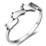 Little Feet Silver Ring
